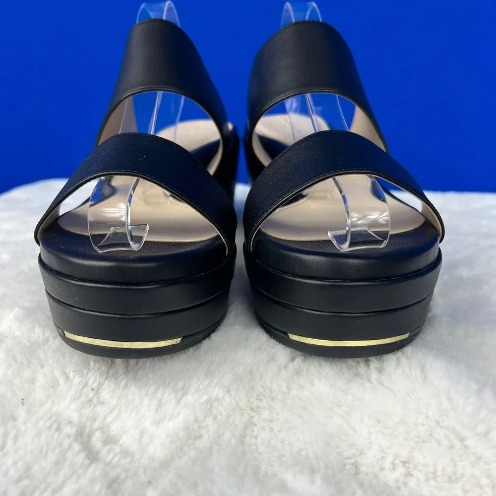 🚫|•GRAND AMBITION COLE HAAN•| Black Sandals Platform Dual Strap Size 8 - Picture 4 of 15